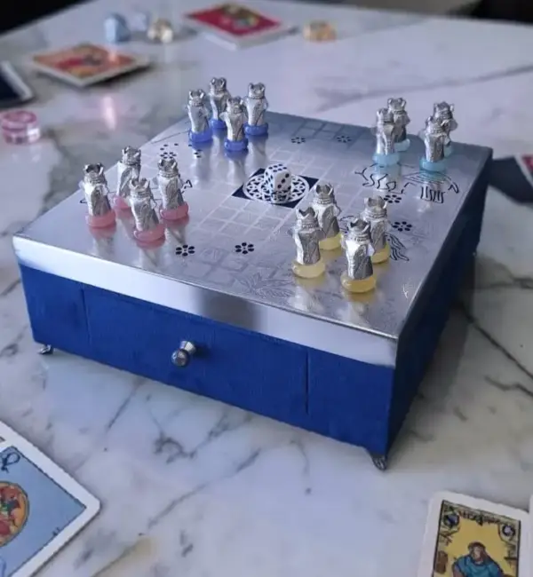 Silver Ludo Set