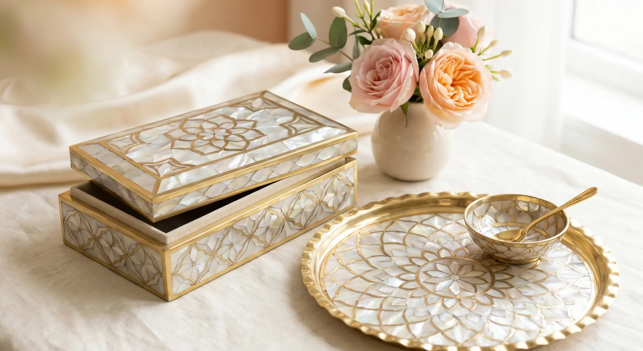Floral MOP Inlay Gift Set
