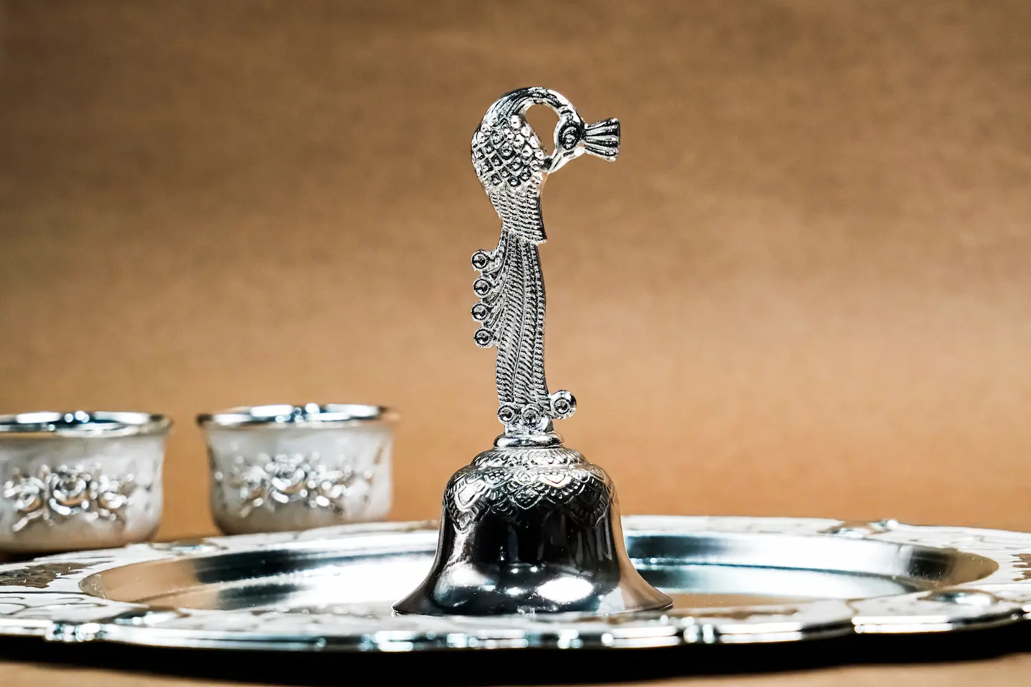 Silver-Plated Pooja Thali Set