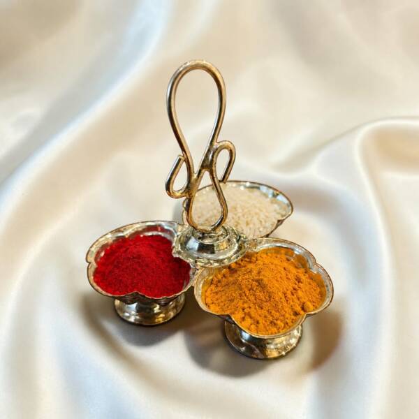 German Silver Roli Chawal Holder